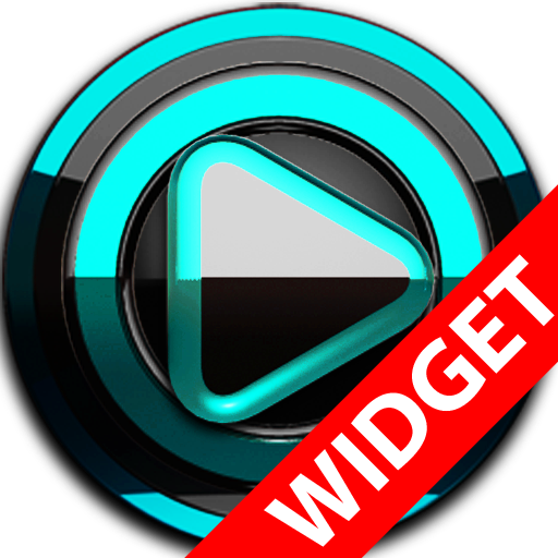 Poweramp widget BLACK Turquois LOGO-APP點子