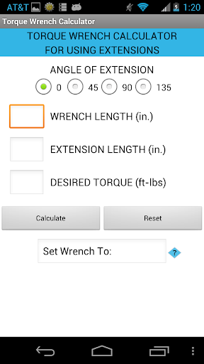 Torque Wrench Calculator