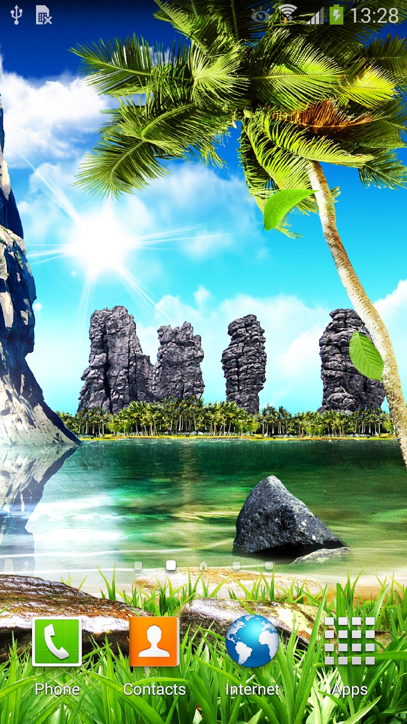 Tropical 3D Waterfall HD Screen 2