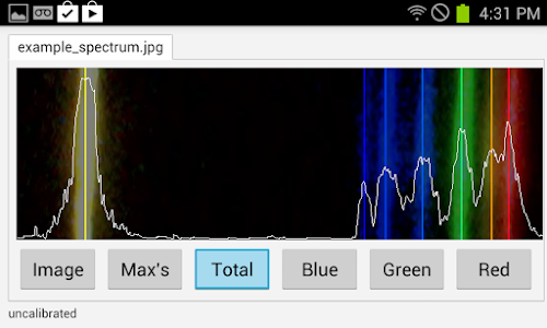 Android application LightSpectra screenshort
