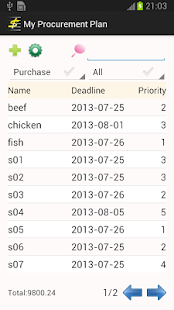Free Shopping list Procurement plan APK