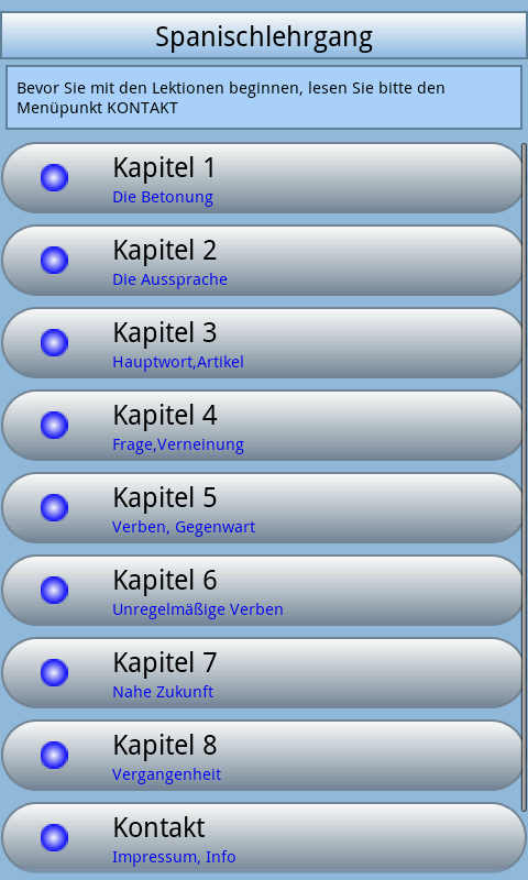 Arriba Spanisch Screen 1