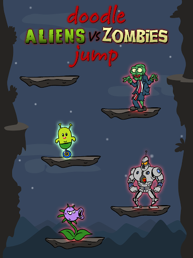 【免費休閒App】Doodle Alien vs Zombies Jump-APP點子