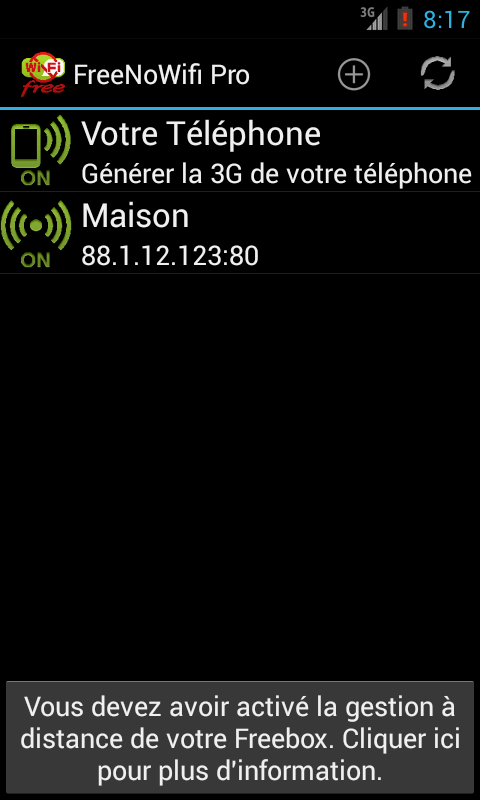 Android application FreeNoWifi Pro screenshort