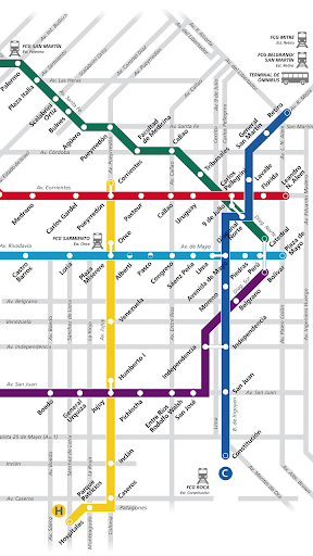 부에노스 아이레스 지하철 노선도