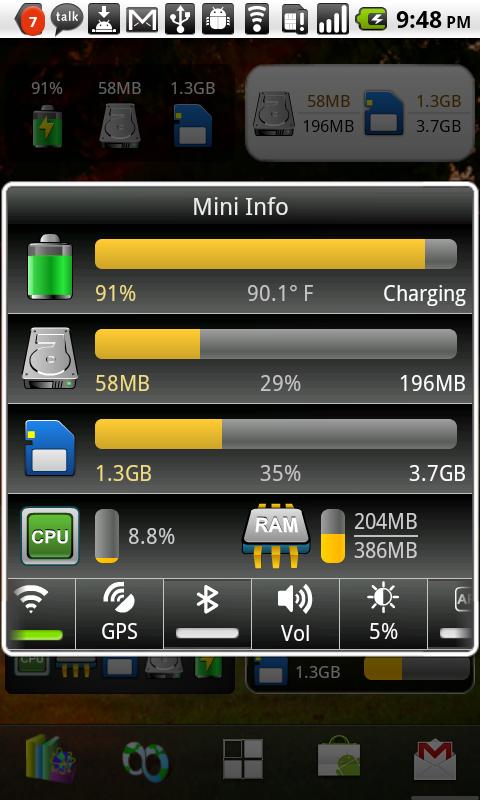 Android application Mini Info Classic Pro Key screenshort