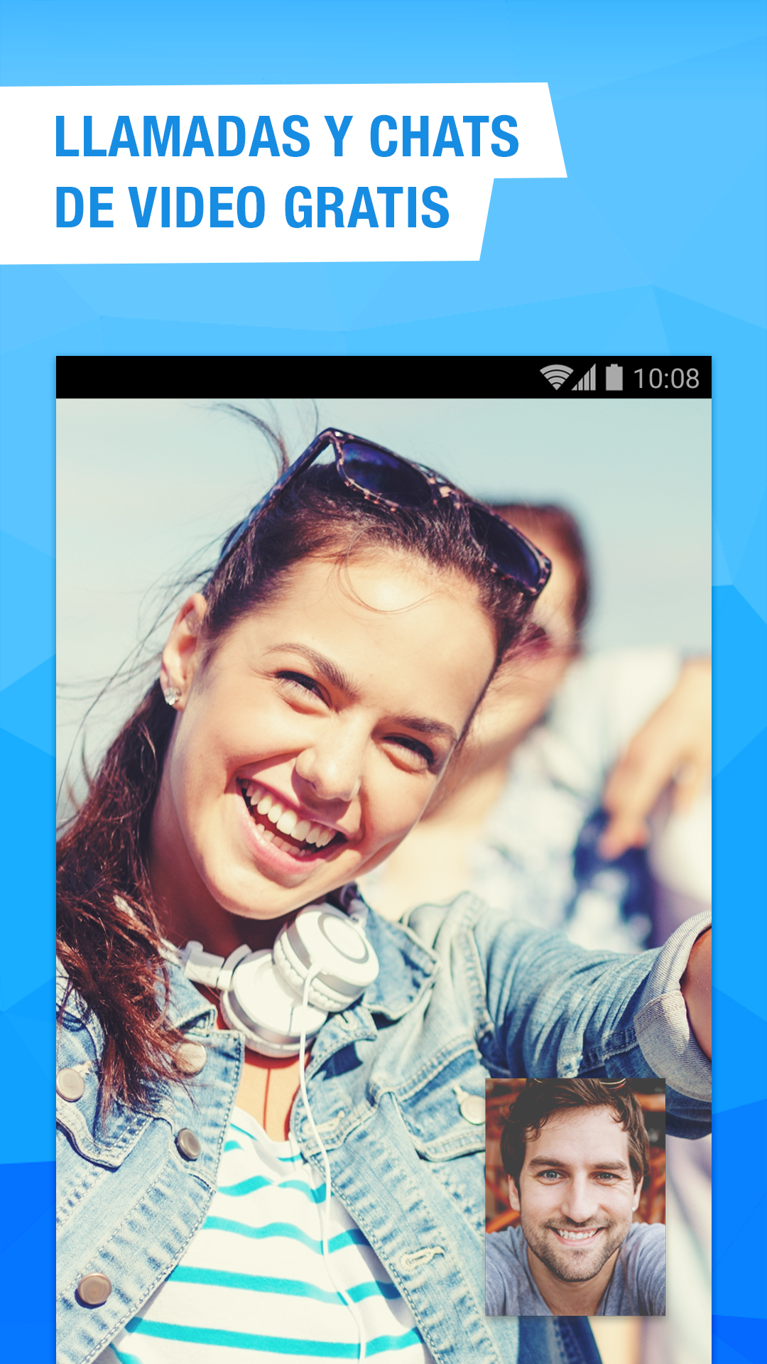 Android application video calls and chat screenshort