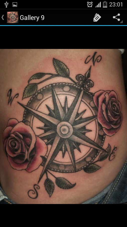 android m symbol Apps Google Play Tattoo Android   Compass on