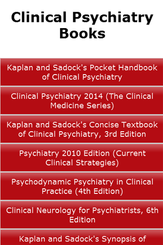 Clinical Psychiatry Books