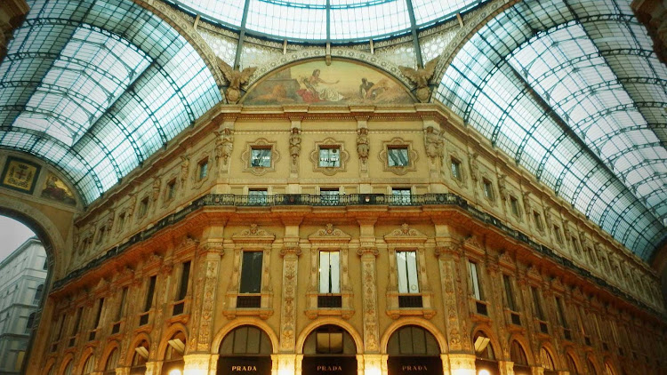 Galleria Vittorio Emanuele II, a shopping arcade in Milan, Italy.