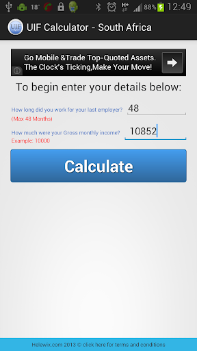 【免費財經App】UIF Calculator South Africa-APP點子