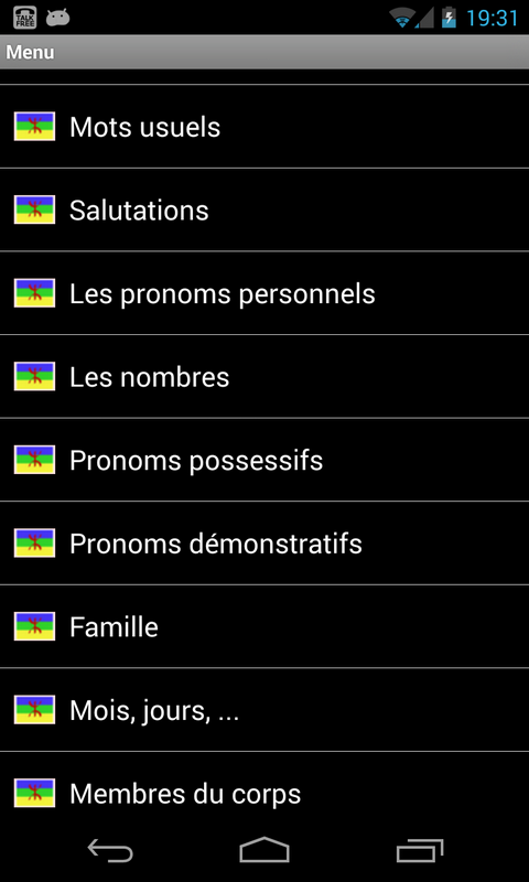 Apprendre tachelhit (Maroc) Screen 3