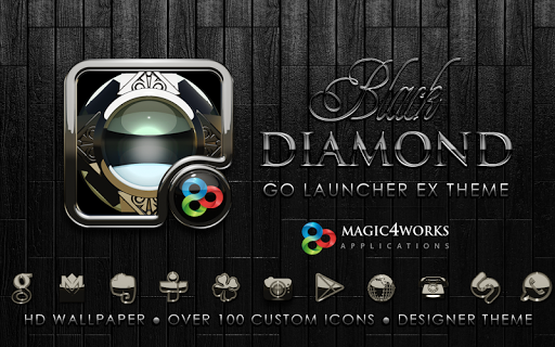 【免費生活App】GO Launcher Theme Black Diamon-APP點子