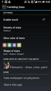 download Twinkling stars live wallpaper free