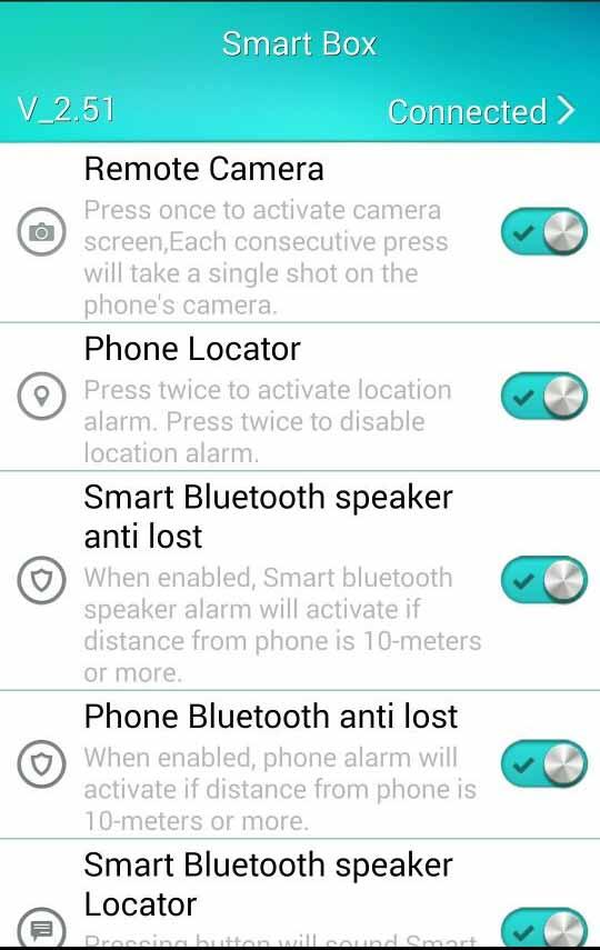 Android application BT Smart Box screenshort