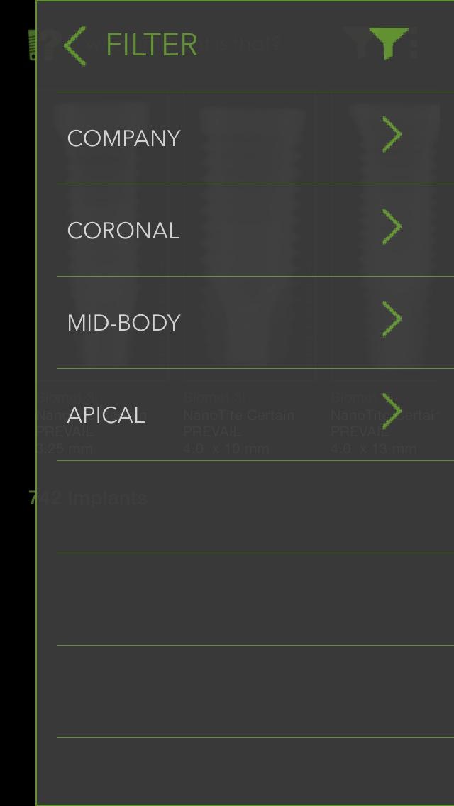 What Implant Is That? Screen 3