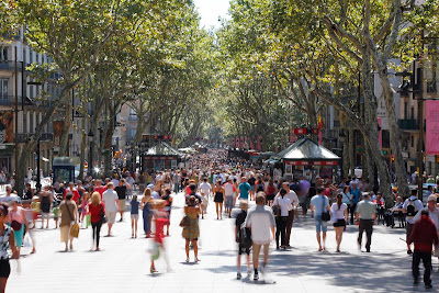 La Rambla is a main hub for shopping, dining and sightseeing in central Barcelona.