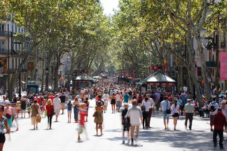 La Rambla is a main hub for shopping, dining and sightseeing in central Barcelona.