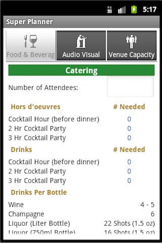 Super Planner - Event Planning Screen 1