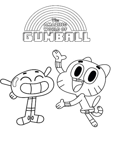 kid gumball coloring