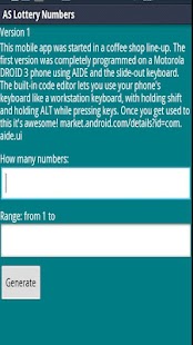 AS Lottery Numbers Screenshots 0