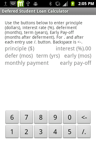 Def'd Student Loan Calculator