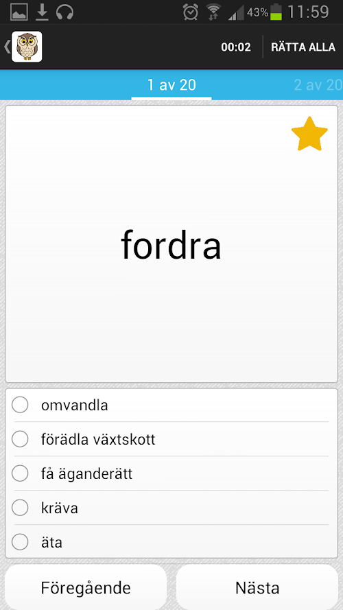 Android application Högskoleprovet ORD - Ordprovet screenshort
