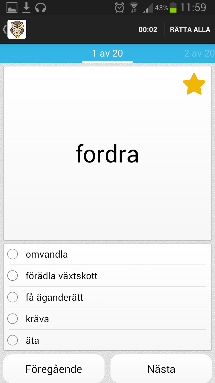 Högskoleprovet ORD - Ordprovet Screen 1