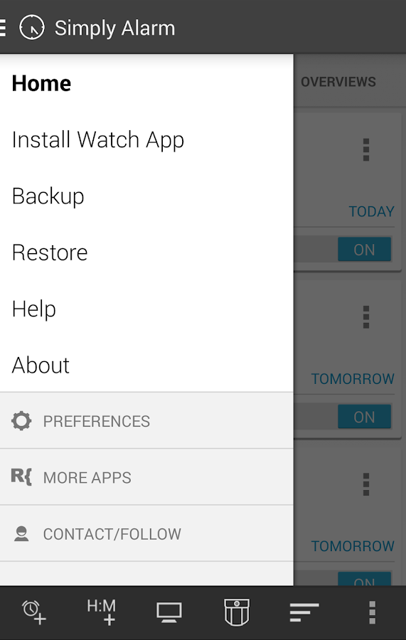 Simply Alarm for Pebble - screenshot