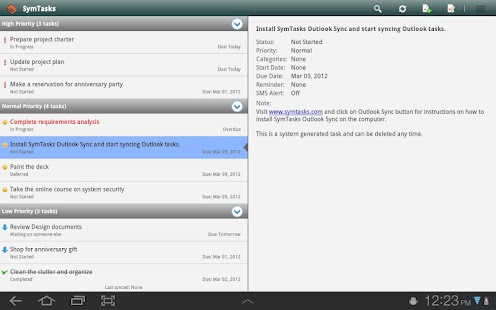 SymTasks - Outlook Tasks Sync Screenshots 7