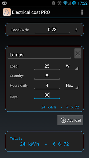 【免費工具App】Electrical cost PROKey-APP點子