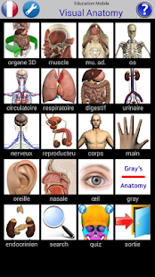 Capture d'ecran de l'application Android Visual Anatomy 2
