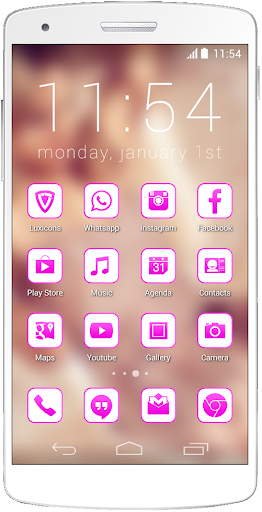 免費下載個人化APP|Luxicons Flirty Pink & White app開箱文|APP開箱王