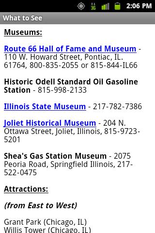 Route 66 Mobile App Screen 2