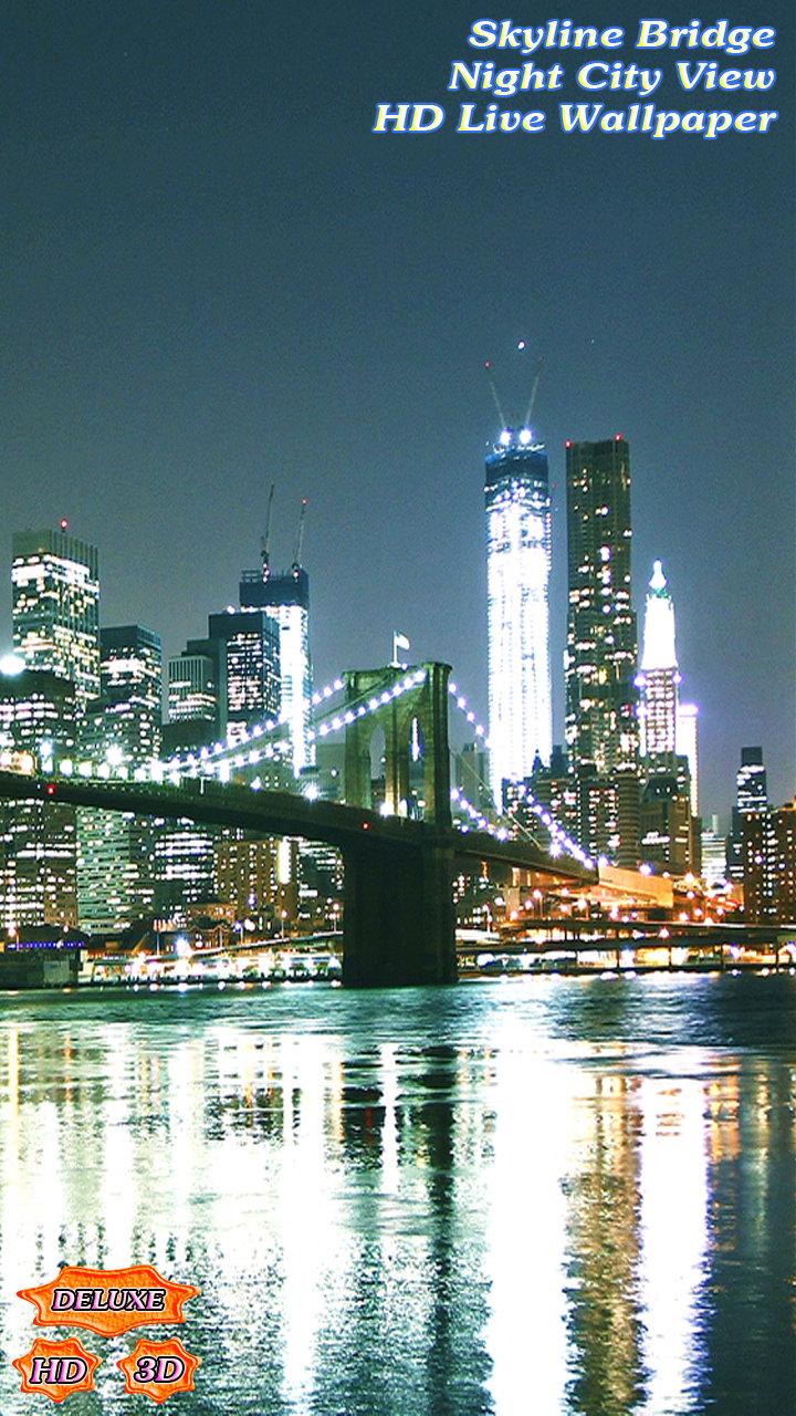 Skyline Bridge Night City View Screen 1