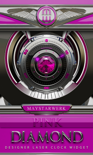 Clock Widget Pink Diamond