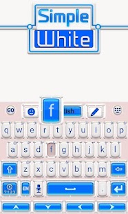 simple white go keyboard theme Screenshots 5