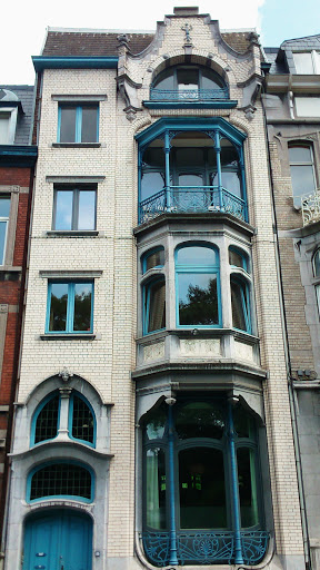 Art nouveau panden aan de Rue 
