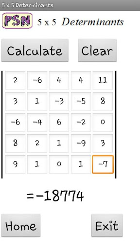 【免費教育App】PSN Determinant Calculator-APP點子