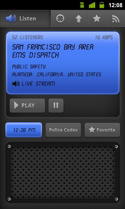 Android application Police Scanner screenshort