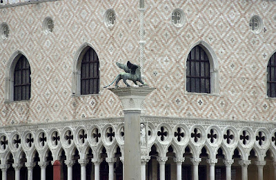 Ornate brickwork at Doge's Palace.