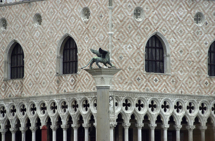 Ornate brickwork at Doge's Palace.