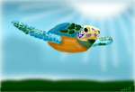 Squiggles the Flying Turtle