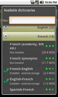 Dictionnaires hors ligne pro - screenshot thumbnail