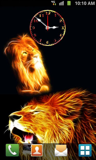 Lion Analog Clock