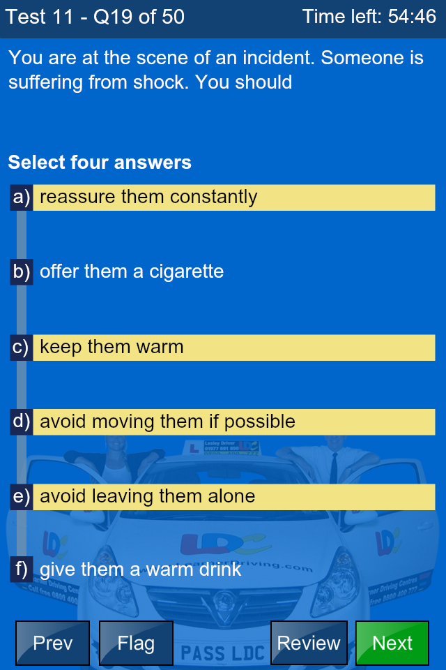 LDC UK Free Theory Test Screen 2