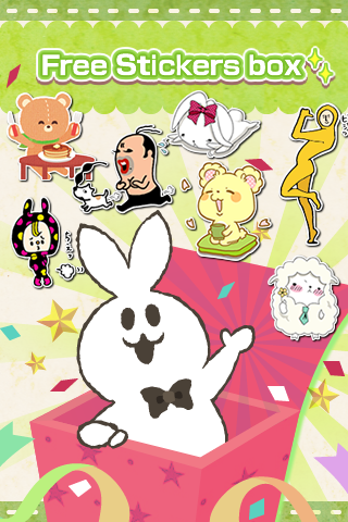 Android application Free Stickers box★Use the chat screenshort