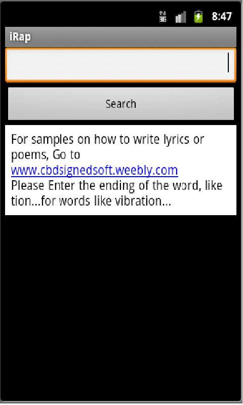 Android application iRap123 screenshort