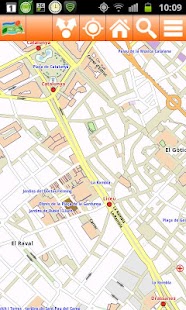 Android application Barcelona Offline mappa Map screenshot