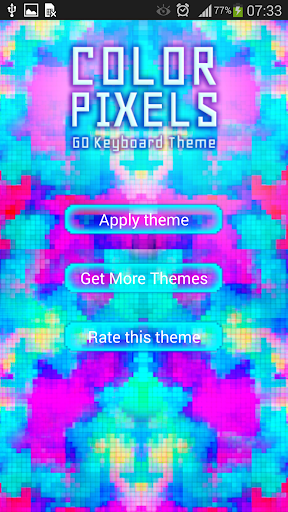 GO Keyboard Color Pixels Theme